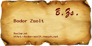 Bodor Zsolt névjegykártya