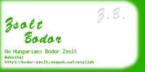 zsolt bodor business card